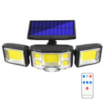 リモコン付きソーラー壁掛けライト LED三重回転センサー投光器、192LED一体型、192COB一体型、192LED分離型、192COB分離型