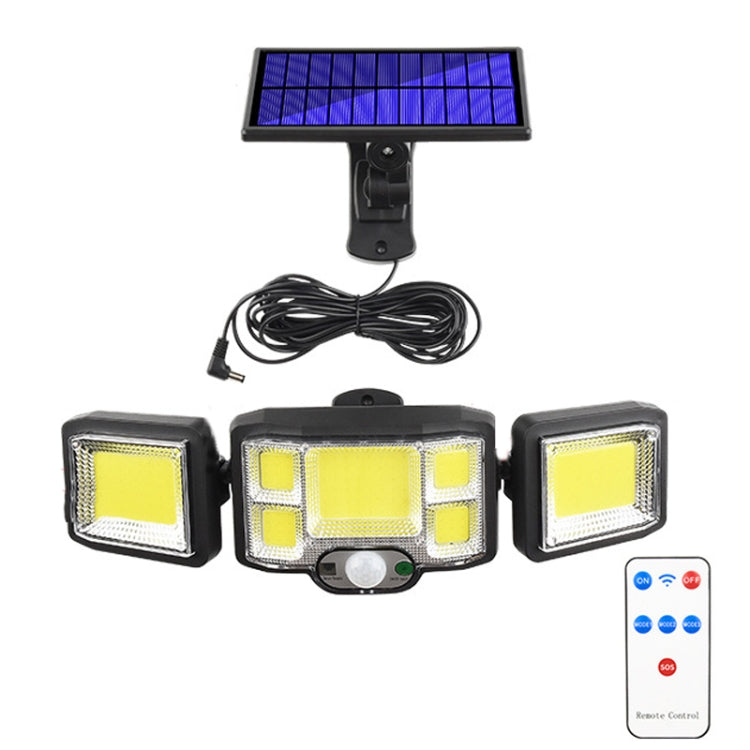 リモコン付きソーラー壁掛けライト LED三重回転センサー投光器、192LED一体型、192COB一体型、192LED分離型、192COB分離型