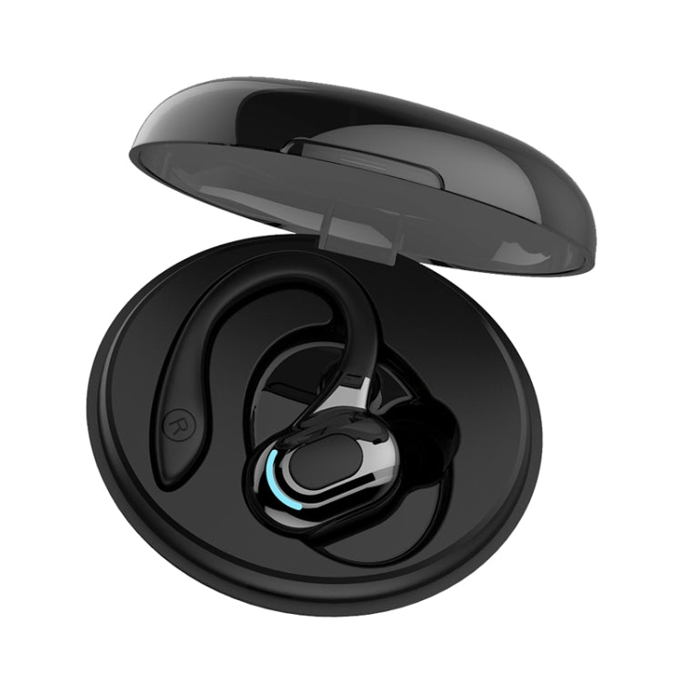 F8 イヤーフック型ステレオワイヤレスBluetoothイヤホン 充電ケース付き、充電ケース付き（ブラック片耳）、充電ケース付き（ブルー片耳）、充電ケース付き（レッド片耳）、充電ケース付き（グリーン片耳）