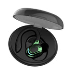 F8 イヤーフック型ステレオワイヤレスBluetoothイヤホン 充電ケース付き、充電ケース付き（ブラック片耳）、充電ケース付き（ブルー片耳）、充電ケース付き（レッド片耳）、充電ケース付き（グリーン片耳）