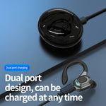 F8 イヤーフック型ステレオワイヤレスBluetoothイヤホン 充電ケース付き、充電ケース付き（ブラック片耳）、充電ケース付き（ブルー片耳）、充電ケース付き（レッド片耳）、充電ケース付き（グリーン片耳）