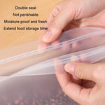 10個 EVA 冷蔵庫用再利用可能食品密閉保存袋、サイズ：、小、中、大、特大