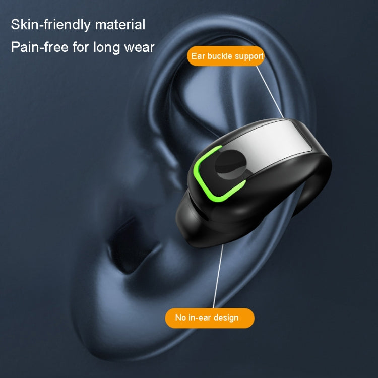 GD28 IPX4 防水片耳軽量クリップイヤー Bluetooth イヤホン、GD28 シングル ブラック、GD28 シングル ホワイト