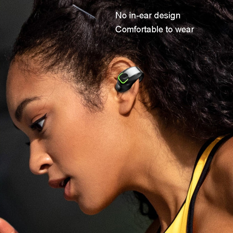 GD28 IPX4 防水片耳軽量クリップイヤー Bluetooth イヤホン、GD28 シングル ブラック、GD28 シングル ホワイト