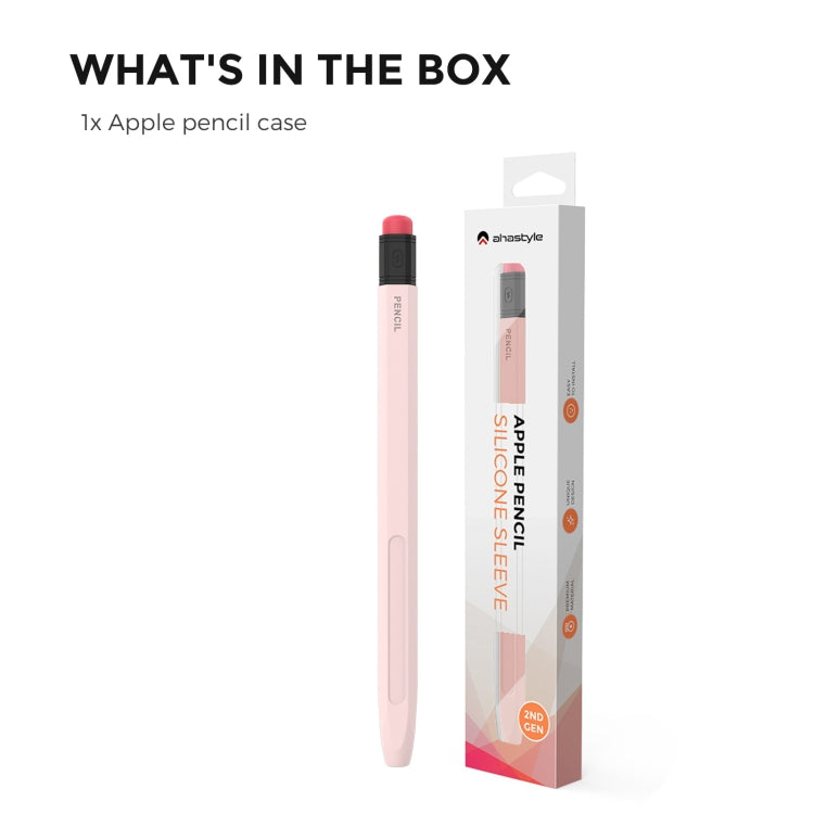 AhaStyle PT180-2 シリコン保護ケース 滑り止め・防落下 静電容量式ペンケース、Apple Pencil 1用、Apple Pencil 2用