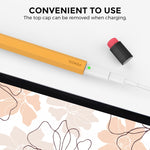 AhaStyle PT180-2 シリコン保護ケース 滑り止め・防落下 静電容量式ペンケース、Apple Pencil 1用、Apple Pencil 2用
