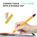AhaStyle PT180-2 シリコン保護ケース 滑り止め・防落下 静電容量式ペンケース、Apple Pencil 1用、Apple Pencil 2用