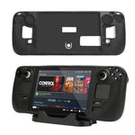 Steam Deck Hifylux ST-PF14ゲームコンソール用シリコンケース、傷防止滑り止めハンドヘルドケースストラップ付き、シリコンケースブルー、シリコンケースレッド