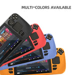 Steam Deck Hifylux ST-PF14ゲームコンソール用シリコンケース、傷防止滑り止めハンドヘルドケースストラップ付き、シリコンケースブルー、シリコンケースレッド