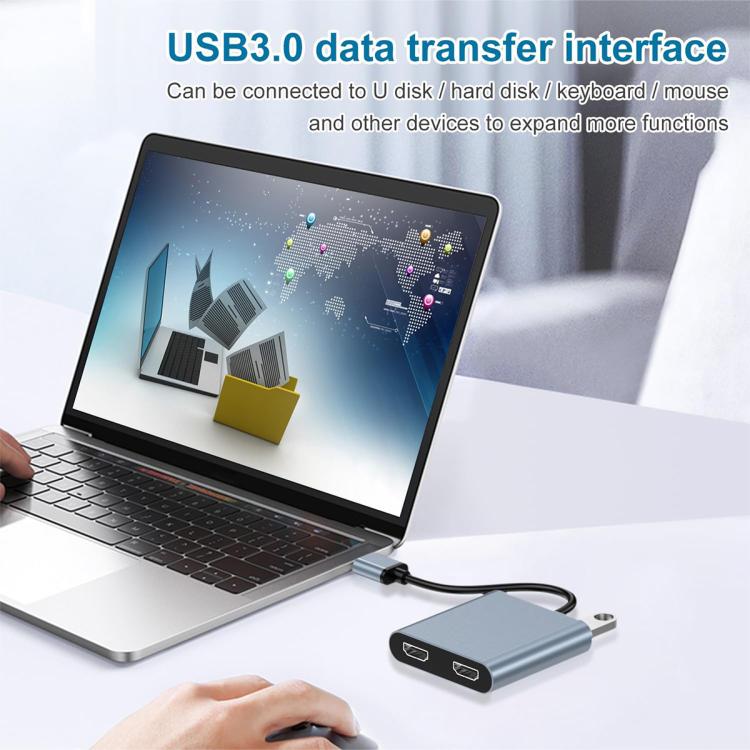 USB 3.0 to デュアル HDMI、USB、USB-C / Type-C 高精細コンバーター 4K USB 同画面拡張器、USB 3.0 to デュアル HDMI