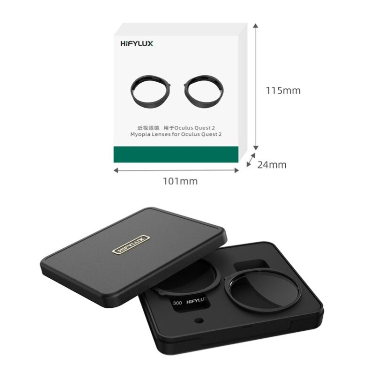 Oculus Quest 2 Hifylux Q2-QF11 1ペア 近視用レンズフレーム 非球面樹脂 VRメガネアクセサリー