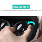 Oculus Quest 2 Hifylux Q2-QF11 1ペア 近視用レンズフレーム 非球面樹脂 VRメガネアクセサリー