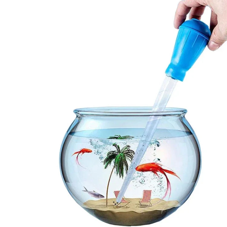 Small Fish Tank Water Change Suction Pooper Manual Mini Suction Tube, Blue, Green