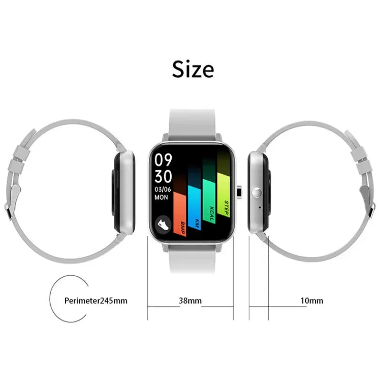 H10 1.69インチスクリーン Bluetooth通話スマートウォッチ、心拍数・血圧・睡眠モニタリング対応、ブラック、ピンク、イエロー、グレー、ブルーネット＋シリコン、ブラックネット＋シリコン、ピンクネット＋シリコン、ゴールドネット＋シリコン、シルバーネット＋シリコン