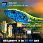 HDMI 2.1 バージョン 8K 60Hz PS4 用ケーブル プロジェクター ノートパソコン セットトップボックスケーブル、HD803 1m、HD803 1.5m、HD803 2m、HD803 3m、HD803 5m、HD803 10m、HD803 15m