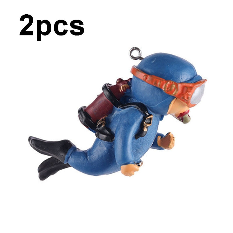 2個セット 水槽用ダイバー アクアスケープ装飾品 通常ブラック、通常ピンク、通常グリーン、カメラ付きブルー、カメラ付きブラック、カメラ付きピンク、カメラ付きグリーン、カメラ付きオレンジ、通常ブルー、通常オレンジ