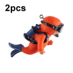 2個セット 水槽用ダイバー アクアスケープ装飾品 通常ブラック、通常ピンク、通常グリーン、カメラ付きブルー、カメラ付きブラック、カメラ付きピンク、カメラ付きグリーン、カメラ付きオレンジ、通常ブルー、通常オレンジ