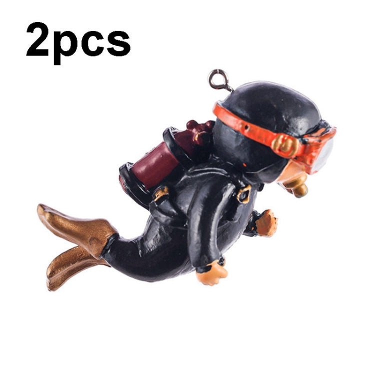 2個セット 水槽用ダイバー アクアスケープ装飾品 通常ブラック、通常ピンク、通常グリーン、カメラ付きブルー、カメラ付きブラック、カメラ付きピンク、カメラ付きグリーン、カメラ付きオレンジ、通常ブルー、通常オレンジ