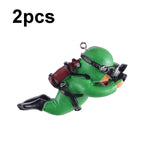2個セット 水槽用ダイバー アクアスケープ装飾品 通常ブラック、通常ピンク、通常グリーン、カメラ付きブルー、カメラ付きブラック、カメラ付きピンク、カメラ付きグリーン、カメラ付きオレンジ、通常ブルー、通常オレンジ