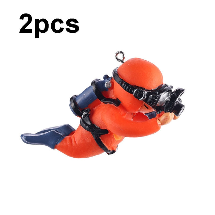 2個セット 水槽用ダイバー アクアスケープ装飾品 通常ブラック、通常ピンク、通常グリーン、カメラ付きブルー、カメラ付きブラック、カメラ付きピンク、カメラ付きグリーン、カメラ付きオレンジ、通常ブルー、通常オレンジ