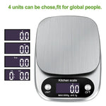 Small Multifunctional Kitchen High Precision Electronic Scale LCD Digital Display Food Scale, 3kg/ 0.1g, 5kg/ 0.1g, 10kg/ 1g