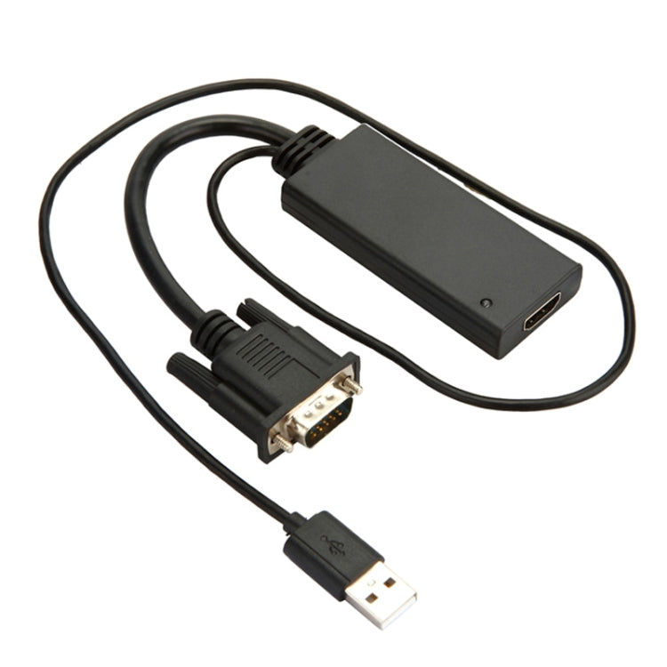 HD55Y VGA から HDMI アダプターケーブル VGA+USB から HD 1080P コンバーター 電源付き、VGA+USB から HDMI