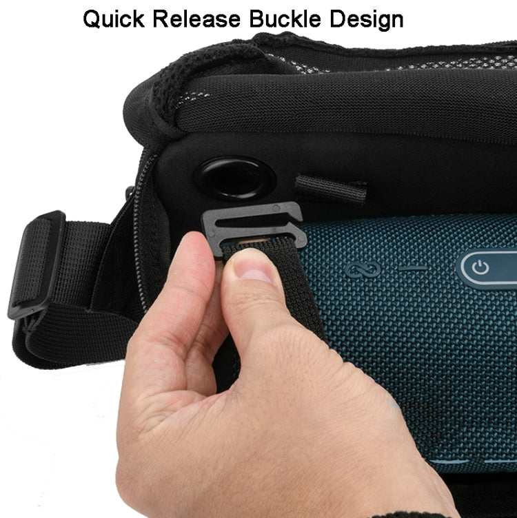 ユニバーサルBluetoothスピーカーメッセンジャーバッグ チェストバッグ ハンドバッグ JBL Flipシリーズ/UE BOOM 3/Beats Pillなど用 ブルー、ブラック
