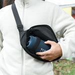 ユニバーサルBluetoothスピーカーメッセンジャーバッグ チェストバッグ ハンドバッグ JBL Flipシリーズ/UE BOOM 3/Beats Pillなど用 ブルー、ブラック