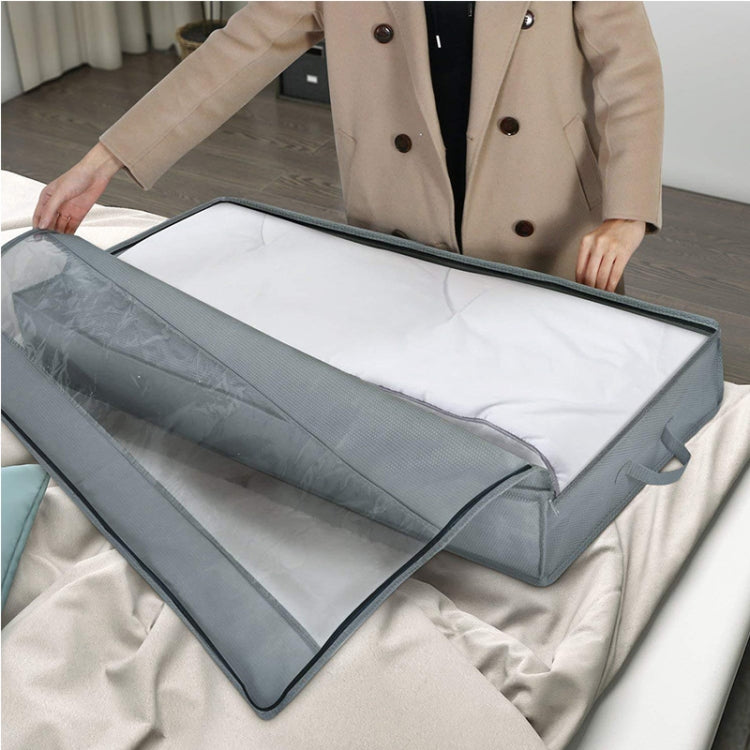 不織布キルト収納袋 家庭用防塵仕上げ袋 引越し用梱包袋 100×50×15cm ライトグレー、ダークグレー、ブラック