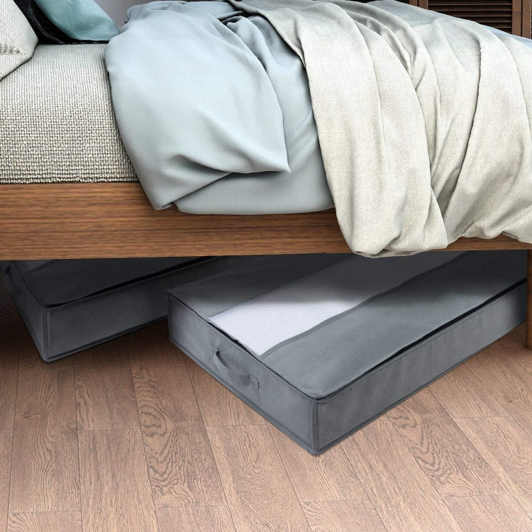 不織布キルト収納袋 家庭用防塵仕上げ袋 引越し用梱包袋 100×50×15cm ライトグレー、ダークグレー、ブラック