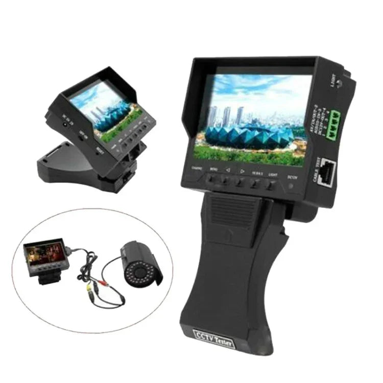 JSK-4300B 4.3インチ ハンドヘルド 12V出力 ネットワークケーブル監視テスター、4.3インチ（米国プラグ電源アダプター付き）、4.3インチ（EUプラグ電源アダプター付き）、4.3インチ（英国プラグ電源アダプター付き）、4.3インチ（オーストラリアプラグ電源アダプター付き）