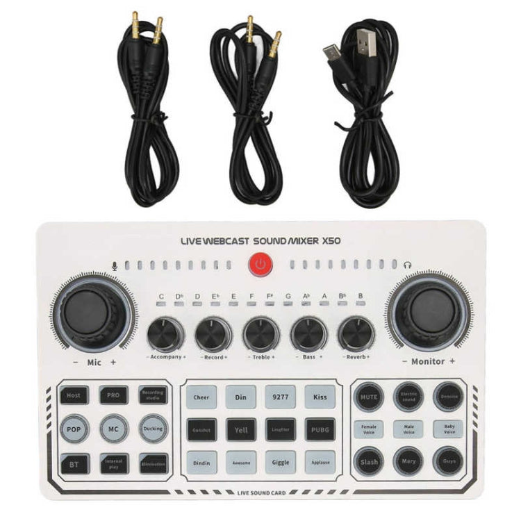 X50 Bluetooth RGB LED ライブサウンドカード OTGポートインターフェース付き、X50