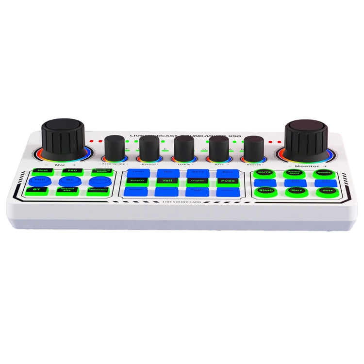 X50 Bluetooth RGB LED ライブサウンドカード OTGポートインターフェース付き、X50