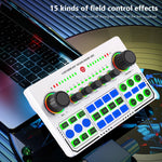 X50 Bluetooth RGB LED ライブサウンドカード OTGポートインターフェース付き、X50