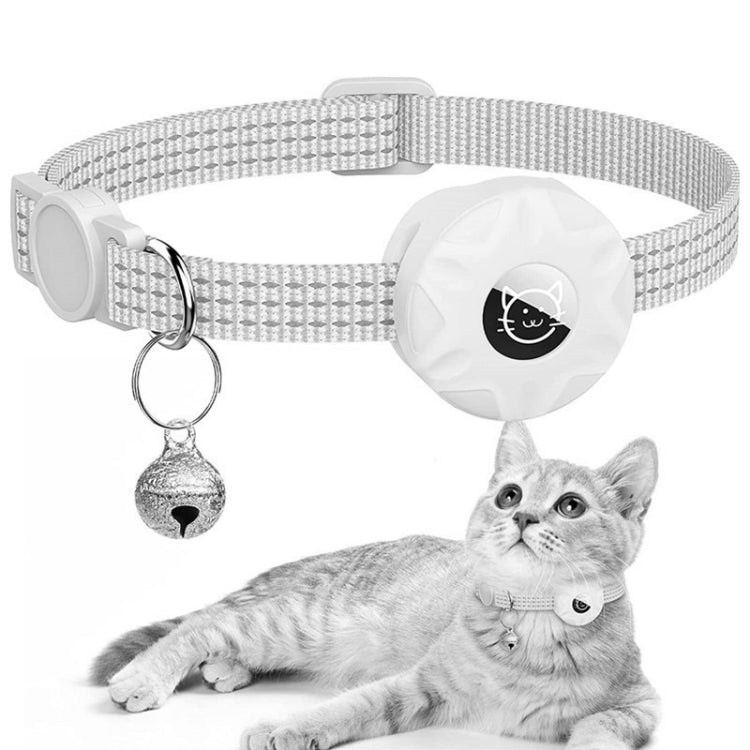 AirTag 第2世代 / AirTag 第1世代用 トラッカーシリコンケース 反射ペット猫用首輪 鈴付き