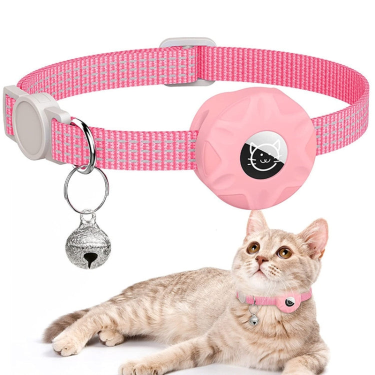 AirTag 第2世代 / AirTag 第1世代用 トラッカーシリコンケース 反射ペット猫用首輪 鈴付き