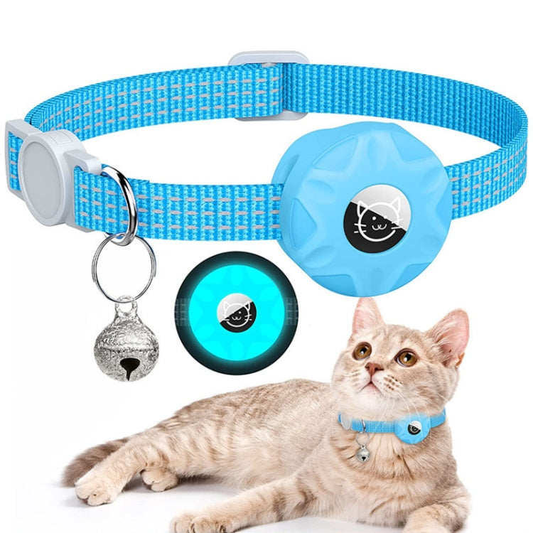 AirTag 第2世代 / AirTag 第1世代用 トラッカーシリコンケース 反射ペット猫用首輪 鈴付き