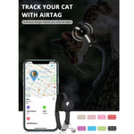 AirTag 第2世代 / AirTag 第1世代用 トラッカーシリコンケース 反射ペット猫用首輪 鈴付き