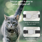 AirTag 第2世代 / AirTag 第1世代用 トラッカーシリコンケース 反射ペット猫用首輪 鈴付き