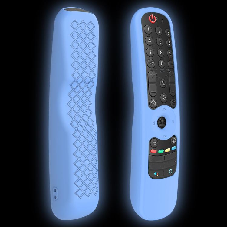 LG AN-MR21GC / AN-MR21N / AN-MR21GA テレビリモコン用シリコンケース、GS0020 ブラック、GS0020 ホワイト、GS0020 蓄光ブルー、GS0020 蓄光グリーン
