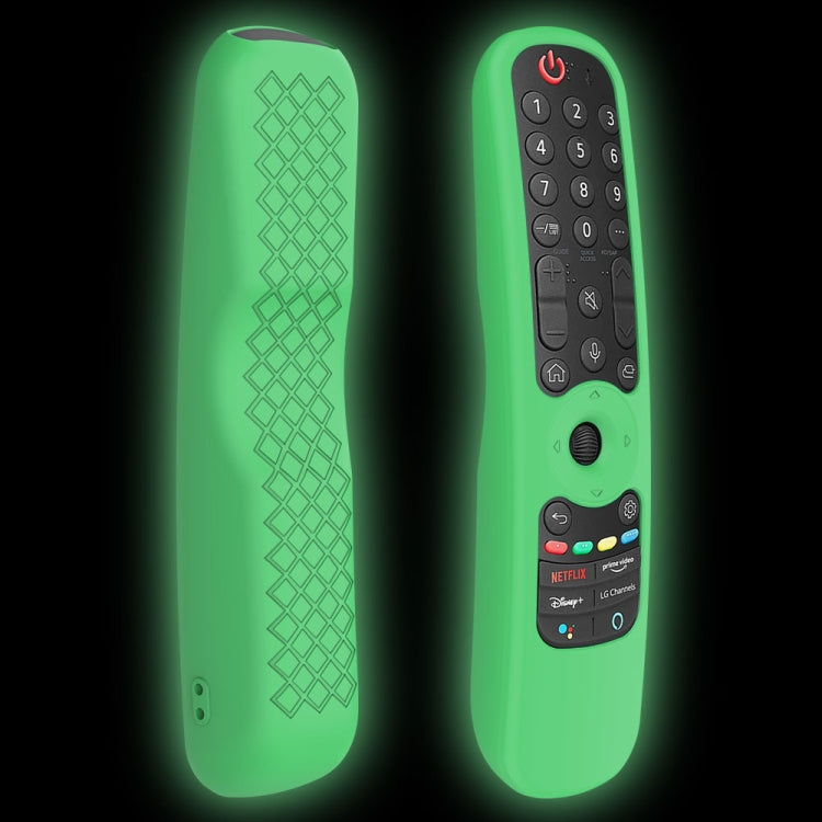 LG AN-MR21GC / AN-MR21N / AN-MR21GA テレビリモコン用シリコンケース、GS0020 ブラック、GS0020 ホワイト、GS0020 蓄光ブルー、GS0020 蓄光グリーン