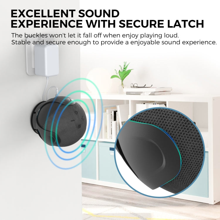 For Amazon Echo Dot 4/5 AhaStyle PT183 Speaker Wall Storage Stand, For Amazon Echo Dot 4/5 White, For Amazon Echo Dot 4/5 Black