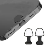 10個セット 携帯電話充電ポート用シリコン防塵プラグ 背面粘着式紛失防止カバー 8ピン USB-C/Type-C対応