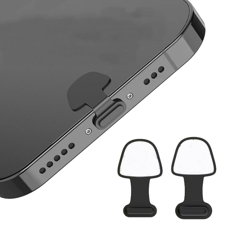 10個セット 携帯電話充電ポート用シリコン防塵プラグ 背面粘着式紛失防止カバー 8ピン USB-C/Type-C対応