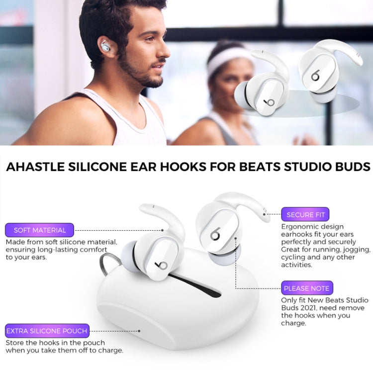 Beats Studio Buds AhaStyle PT172用イヤホンシリコンイヤーキャップ、スタイル：イヤーキャップ x 3＋ケース（ホワイト）、イヤーキャップ x 3＋ケース（レッド）、イヤーキャップ x 3＋ケース（ブラック）、イヤーキャップ（ホワイト）、イヤーキャップ（ブラック）、イヤーキャップ（レッド）