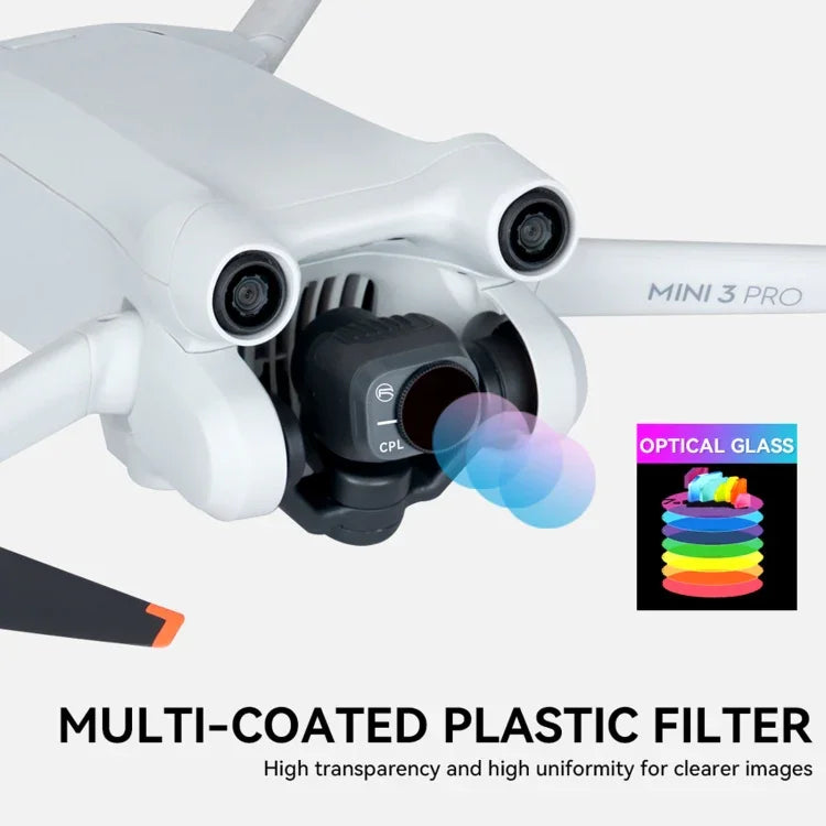 DJI Mini 3 Pro RCSTQ PLフィルター ドローンアクセサリー、ND8/PL、ND16/PL、ND32/PL、ND64/PL、4-in-1 ND/PL 8/16/32/64、6-in-1 UV+CPL+ND/PL 8/16/32/64