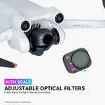 DJI Mini 3 Pro RCSTQ PLフィルター ドローンアクセサリー、ND8/PL、ND16/PL、ND32/PL、ND64/PL、4-in-1 ND/PL 8/16/32/64、6-in-1 UV+CPL+ND/PL 8/16/32/64