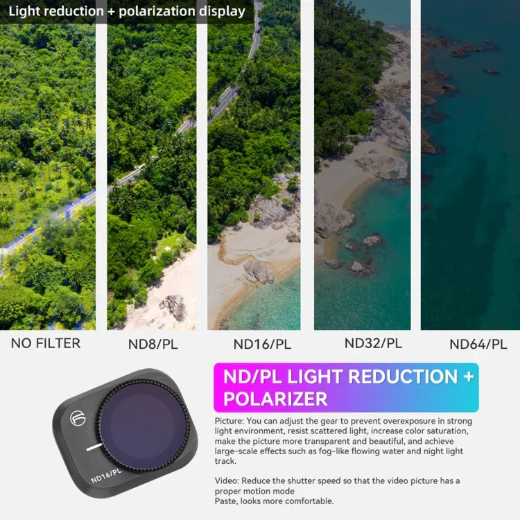 DJI Mini 3 Pro RCSTQ PLフィルター ドローンアクセサリー、ND8/PL、ND16/PL、ND32/PL、ND64/PL、4-in-1 ND/PL 8/16/32/64、6-in-1 UV+CPL+ND/PL 8/16/32/64