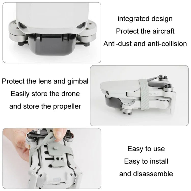 DJI Mavic Mini / Mini 2 SE RCSTQ ジンバル保護キット パドルリストレーナー、DJI Mavic Mini / Mini 2 SE（ブラック）用