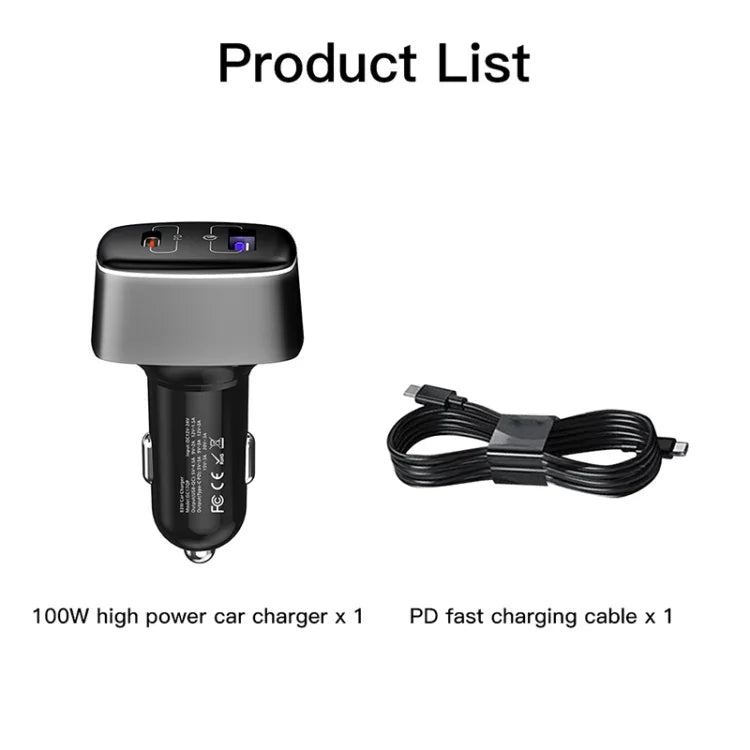 DJI Mavic 3/Mini 2 RCSTQ 100W 2-in-1 カーチャージャー、DJI Mavic 3/Mini 2用